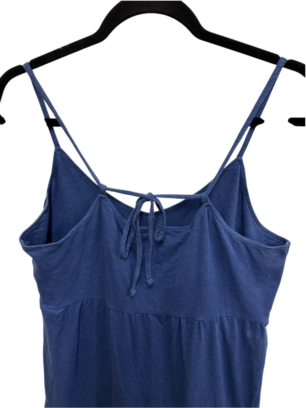 Old Navy blue slub knit tie back tiered midi cami swing dress Size M - Picture 9 of 12